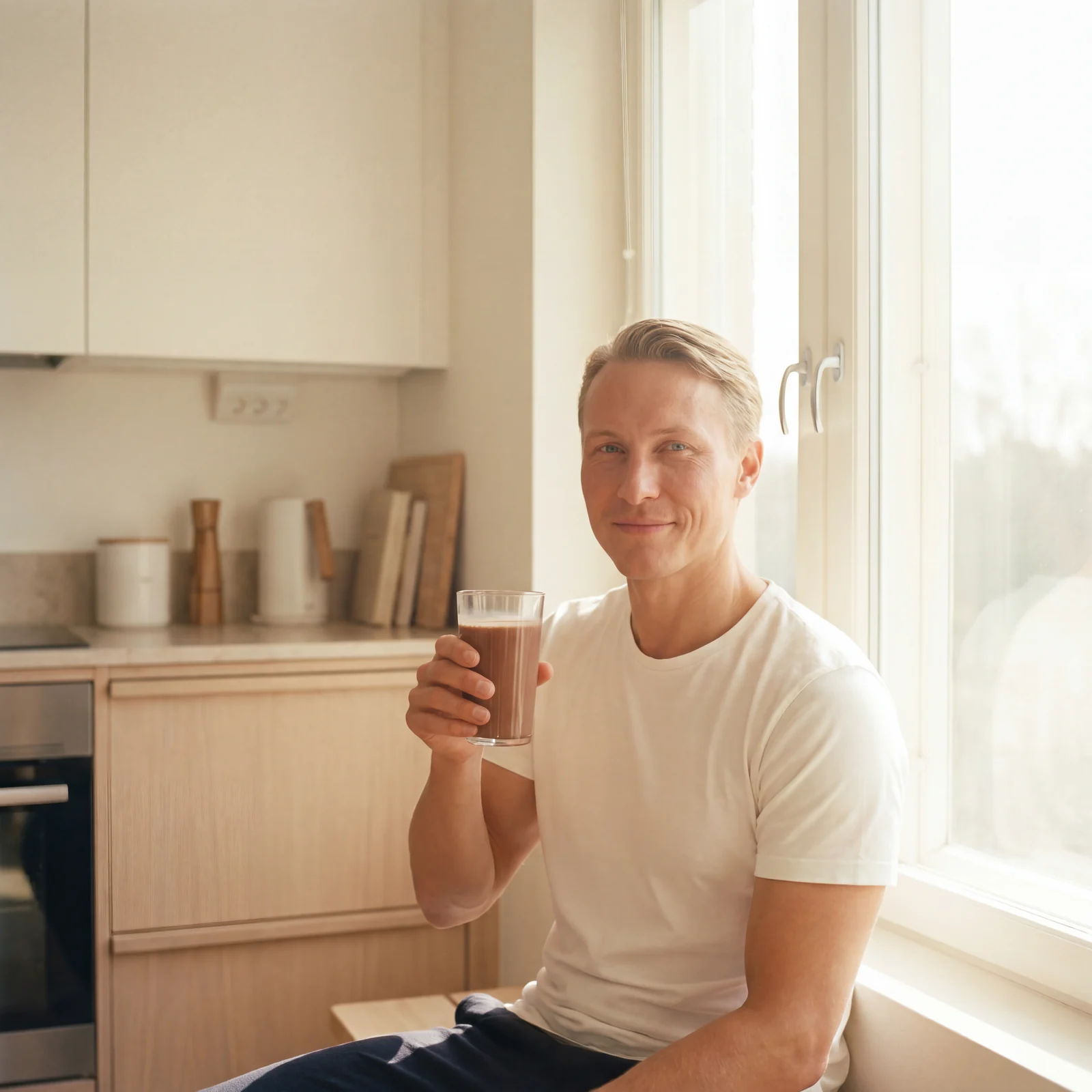 Relaxed kitchen moment, avoiding the mid-afternoon energy slump