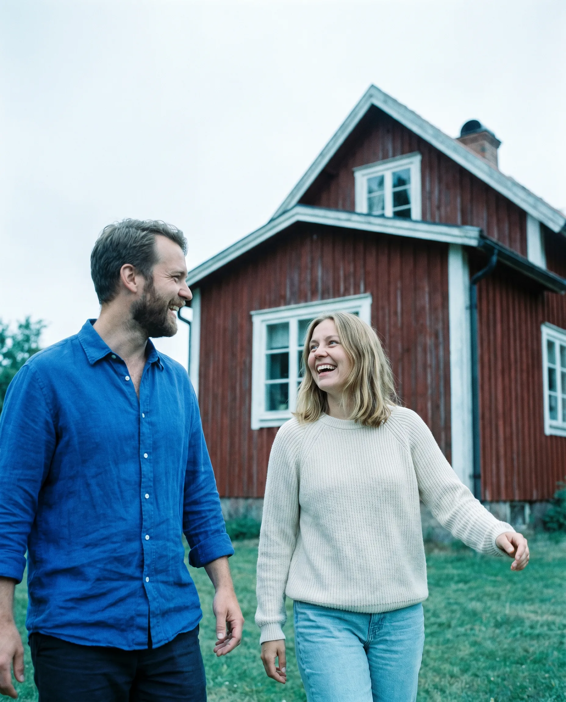 Quiet Nordic cottage at dusk, a place to rest